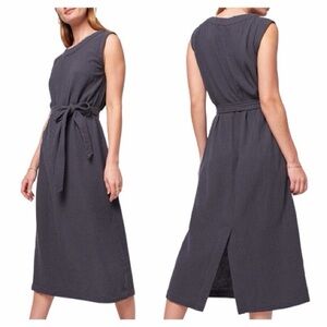 NWT! FAHERTY Dream Cotton Gauze Costa Dress in Washed Black. Size Medium.